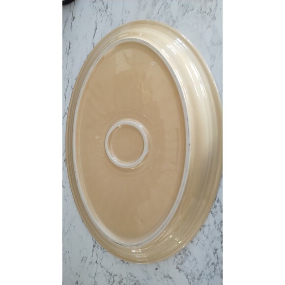 Fiestaware FIESTA 19" Yellow Oval Turkey Platter XXL USA - Picture 3 of 4